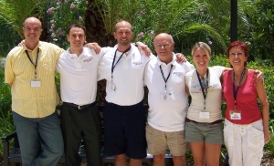 Our immediate family at my first big seminar in Orlando. Left: Bryan, me, David, Dad, Helen and Mom
